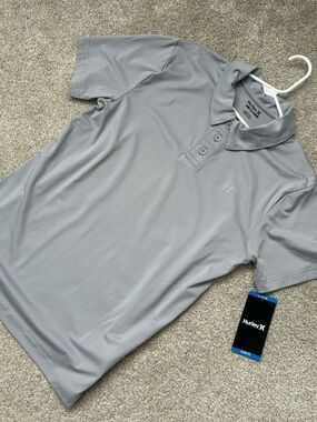Hurley Light Gray Boys’ Performance Polo
